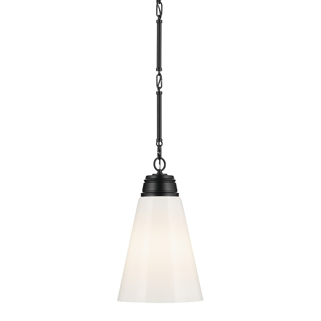 KICHLER-52661CPZKICHLER Marsailli 19"/19.75" 1 Light Pendant with Frosted/Clear Glass