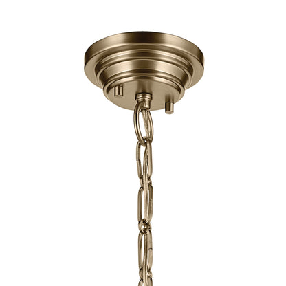 KICHLER-52661CPZKICHLER Marsailli 19"/19.75" 1 Light Pendant with Frosted/Clear Glass