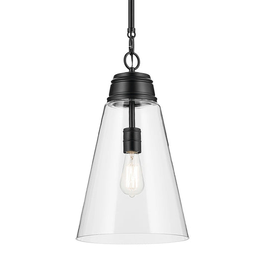KICHLER-52661BKCLRKICHLER Marsailli 52661 19" 1 Light Pendant with Frosted/Clear Glass