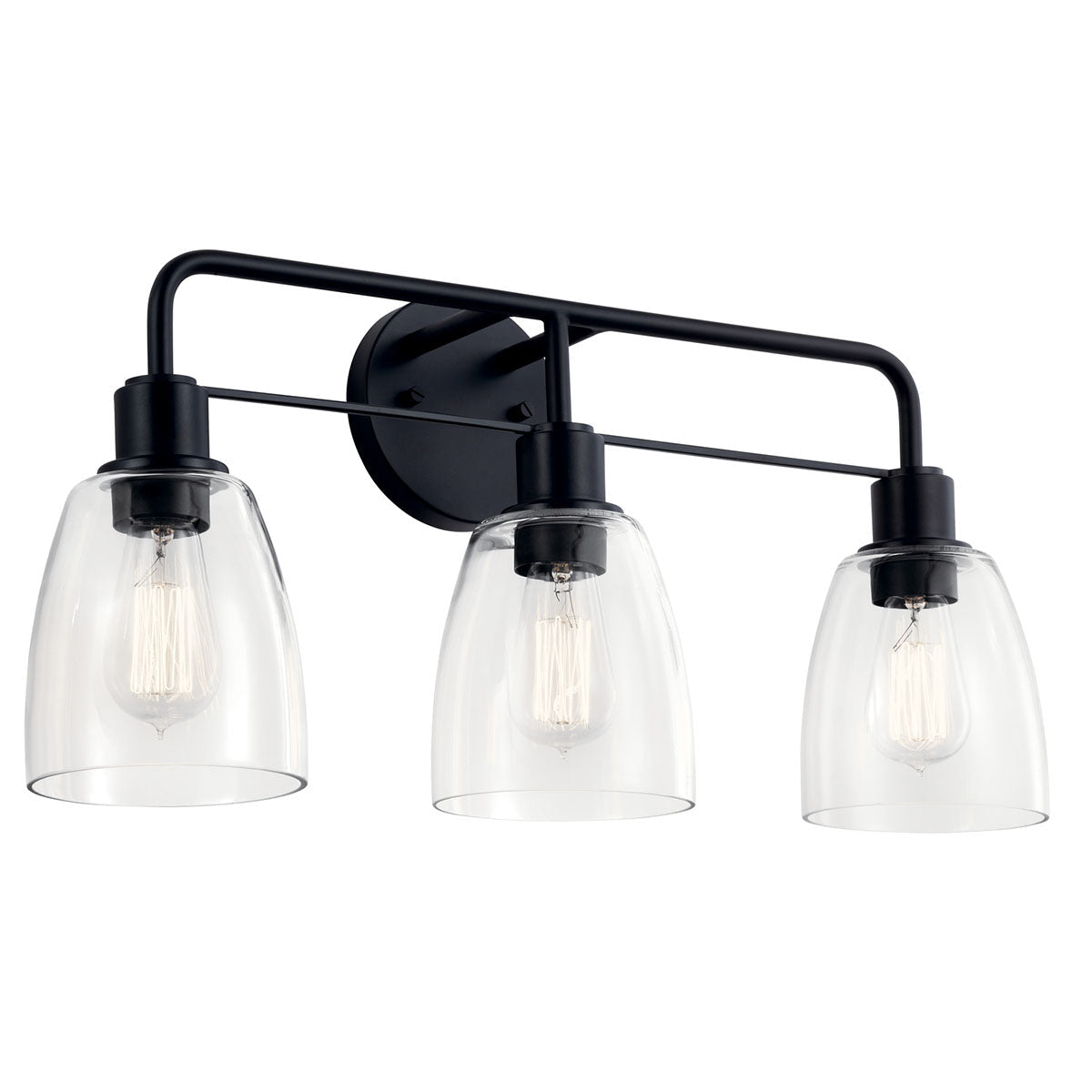 KICHLER-55102BKKICHLER Meller 55102 3 Light Vanity Light with Clear Glass