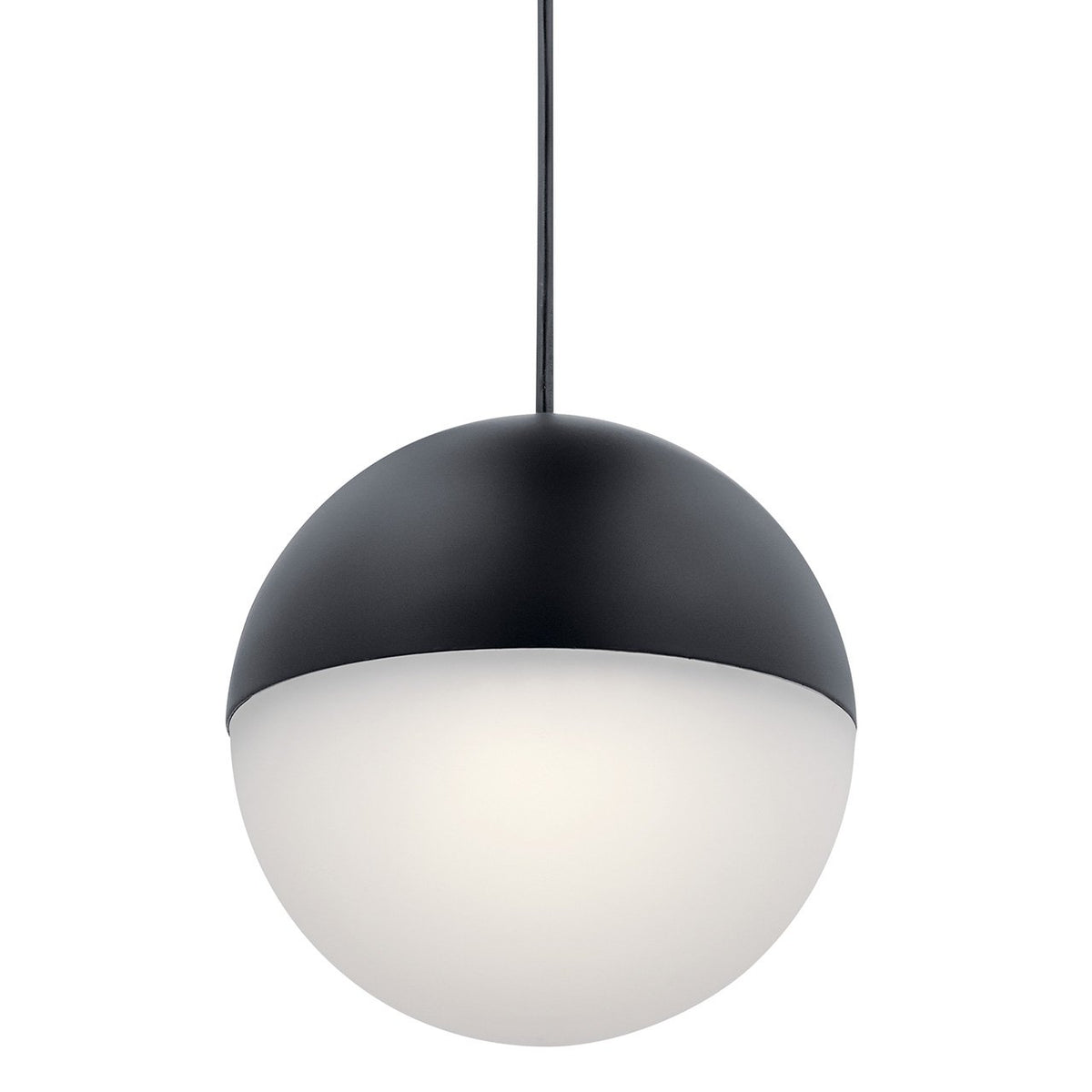 KICHLER-83854MBKWHKICHLER Moonlit 17W LED 7.75" Pendant with White Glass 30K