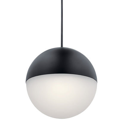 KICHLER-83854MBKWHKICHLER Moonlit 17W LED 7.75" Pendant with White Glass 30K