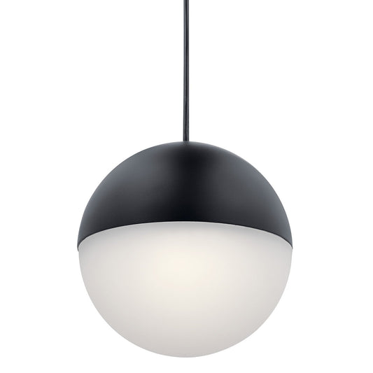 KICHLER-83854MBKWHKICHLER Moonlit 17W LED 7.75" Pendant with White Glass 30K