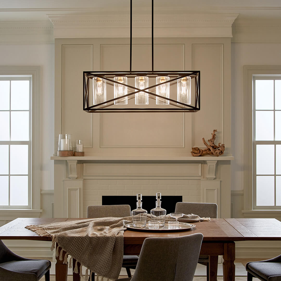 KICHLER-44081BKKICHLER Moorgate 44081 12" 5-Light Linear Chandelier