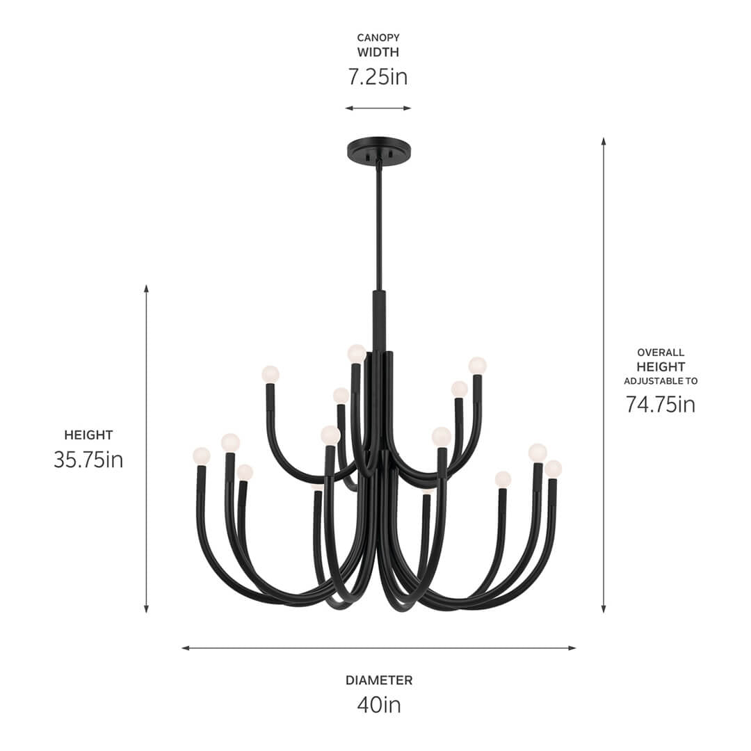 KICHLER-52552CPZKICHLER Odensa 52552 40" 15-Light Chandelier