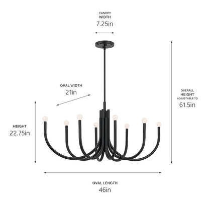 KICHLER-52553PNKICHLER Odensa 52553 21" 8-Light Chandelier
