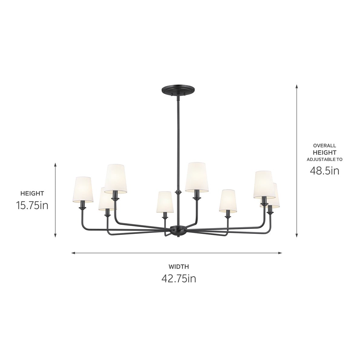 KICHLER-52517PNKICHLER Pallas 52517 42.75" 8-Light Chandelier