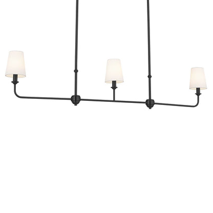 KICHLER-52519BKKICHLER Pallas 52519 4.5" 3-Light Linear Chandelier