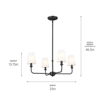 KICHLER-52520PNKICHLER Pallas 52520 25" 4-Light Chandelier