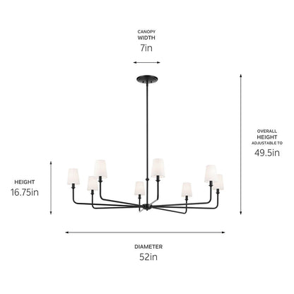 KICHLER-52521PNKICHLER Pallas 52521 52" 8-Light Chandelier