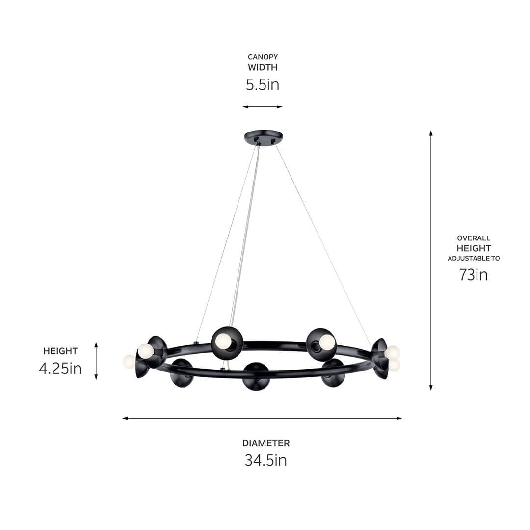 KICHLER-52642CPZKICHLER Palta 52642 34.5" 9-Light Chandelier