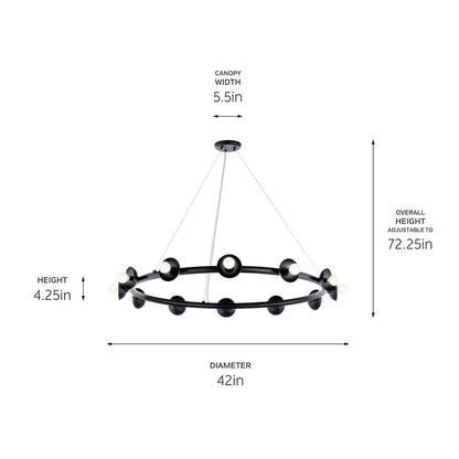 KICHLER-52643CPZKICHLER Palta 52643 42" 12-Light Chandelier