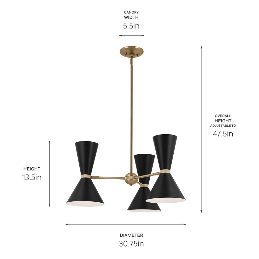 KICHLER-52565CPZWHKICHLER Phix 52565 30.75" 6-Light Chandelier