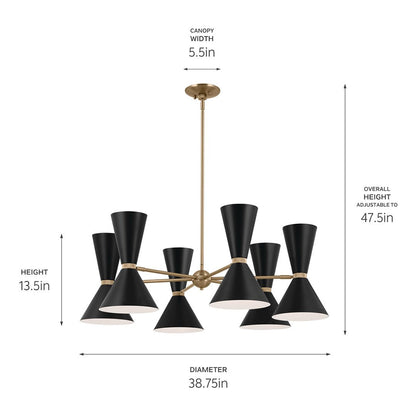 KICHLER-52566CPZWHKICHLER Phix 52566 38.75" 12-Light Chandelier