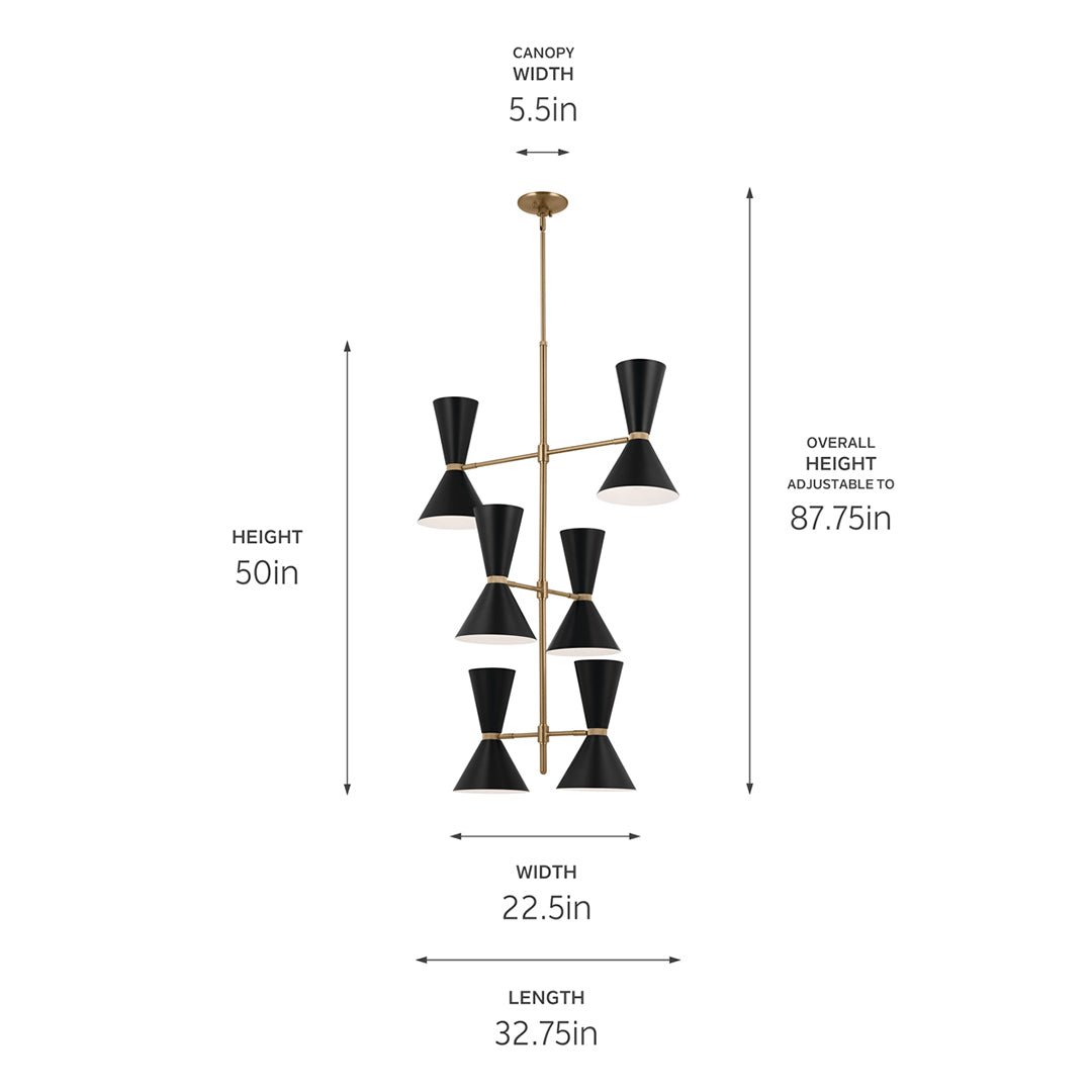 KICHLER-52568CPZWHKICHLER Phix 52568 22.5" 12-Light Chandelier