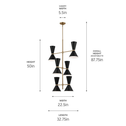 KICHLER-52568CPZWHKICHLER Phix 52568 22.5" 12-Light Chandelier