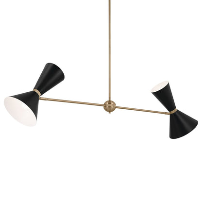 KICHLER-52569CPZBKKICHLER Phix 52569 8.75" 4-Light Linear Chandelier