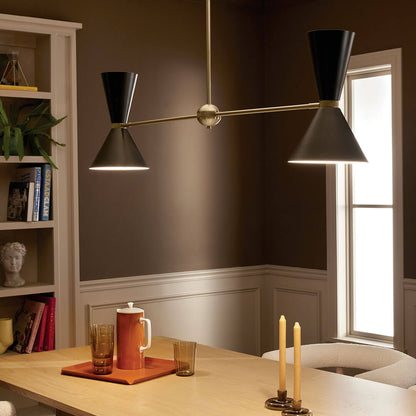 KICHLER-52569CPZWHKICHLER Phix 52569 8.75" 4-Light Linear Chandelier