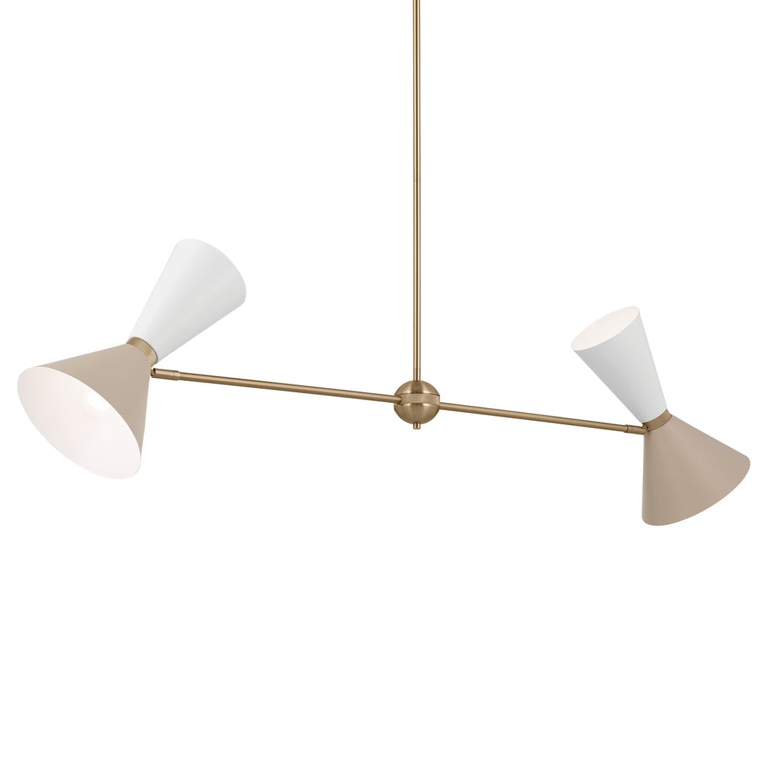 KICHLER-52569CPZGRGKICHLER Phix 52569 8.75" 4-Light Linear Chandelier