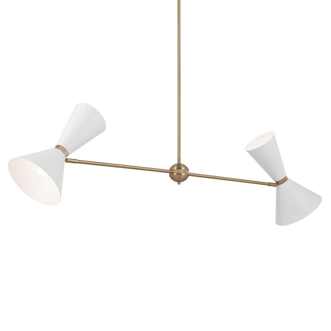 KICHLER-52569CPZWHKICHLER Phix 52569 8.75" 4-Light Linear Chandelier