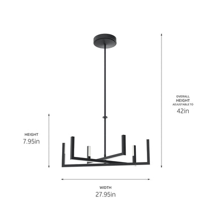 KICHLER-84313WHKICHLER Priam 84313 28" 6-Light Chandelier