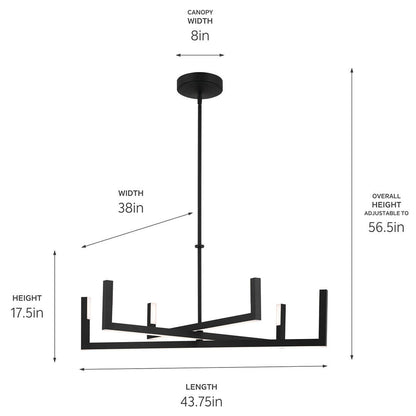 KICHLER-84328WHKICHLER Priam 84328 70.0W LED 38" Chandelier 30K