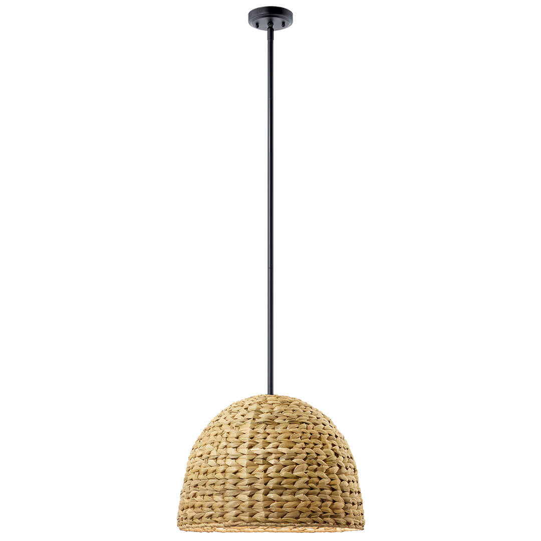 KICHLER-44399BKKICHLER Raffiana 14" 1-Light Pendant with Frosted Glass