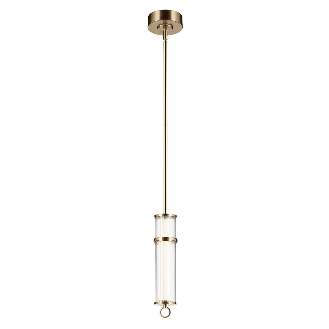 KICHLER-52755PNLEDKICHLER Riven 15.5 Inch LED 1 Light Pendant with Clear Glass 30K