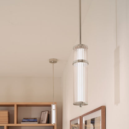 KICHLER-52755PNLEDKICHLER Riven 15.5 Inch LED 1 Light Pendant with Clear Glass 30K