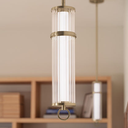 KICHLER-52755PNLEDKICHLER Riven 15.5 Inch LED 1 Light Pendant with Clear Glass 30K