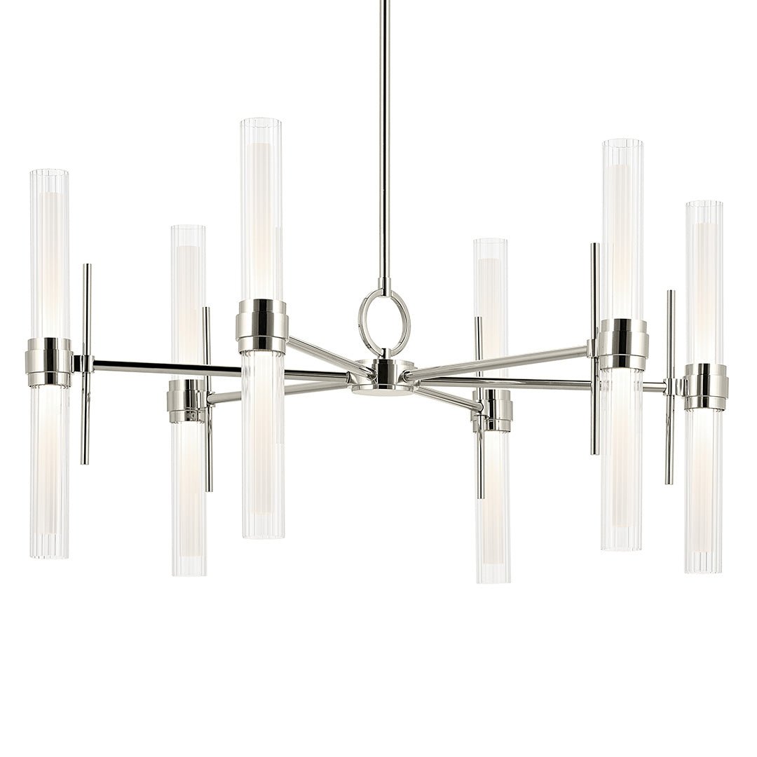 KICHLER-52752PNLEDKICHLER Riven 52752 55W LED 33" Chandelier with Clear Fluted Glass 30K
