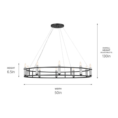 KICHLER-52491PNKICHLER Rosalind 52491 50" 10-Light Chandelier