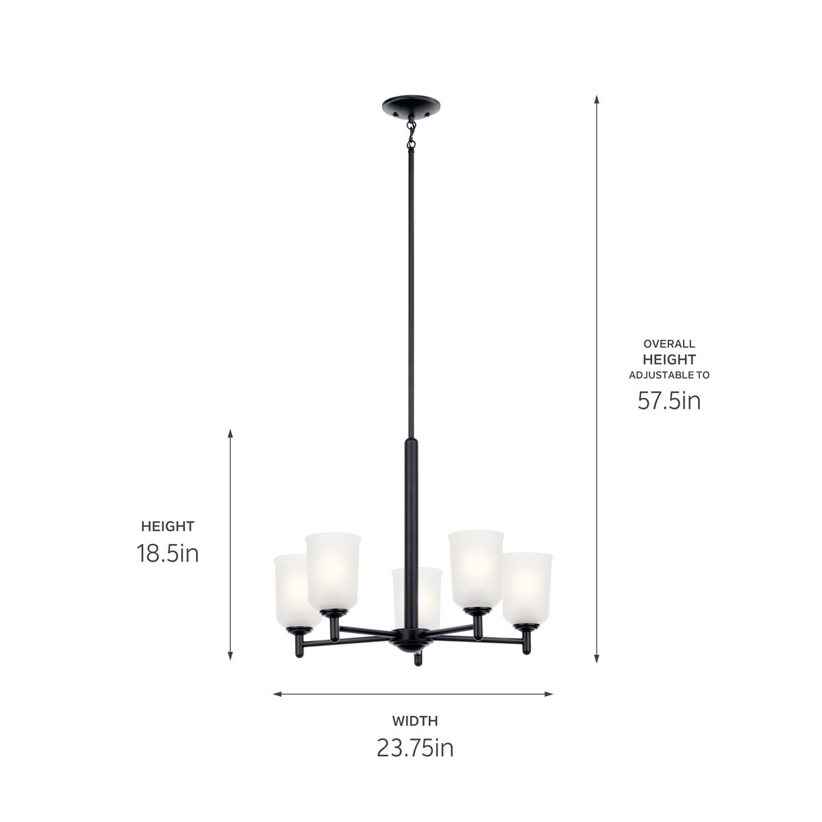 KICHLER-43671OZCLRKICHLER Shailene 43671 23.75" 5-Light Chandelier
