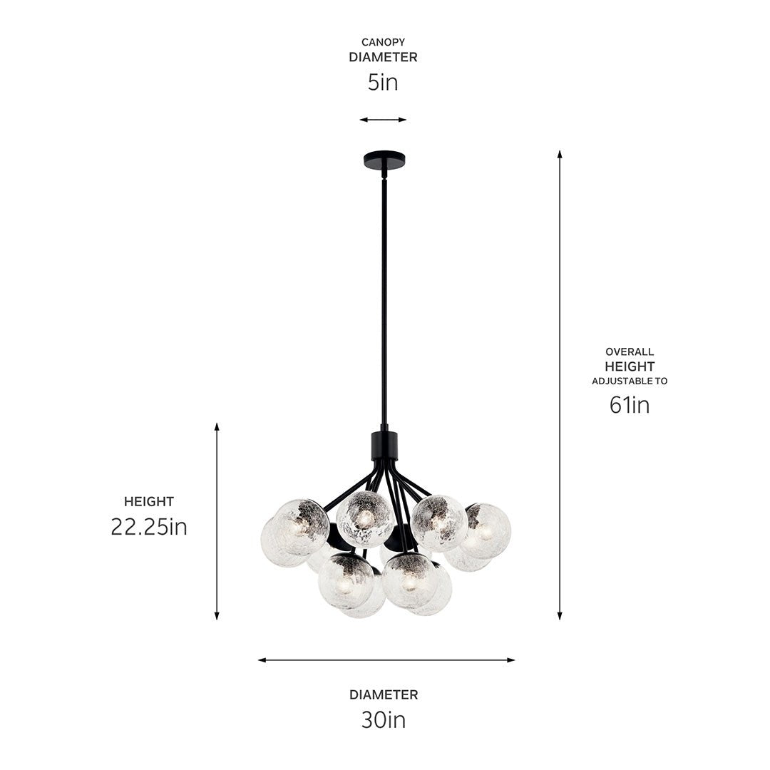 KICHLER-52701PNCLRKICHLER Silvarious 52701 30" 12-Light Chandelier