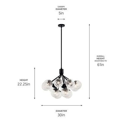 KICHLER-52701PNCLRKICHLER Silvarious 52701 30" 12-Light Chandelier