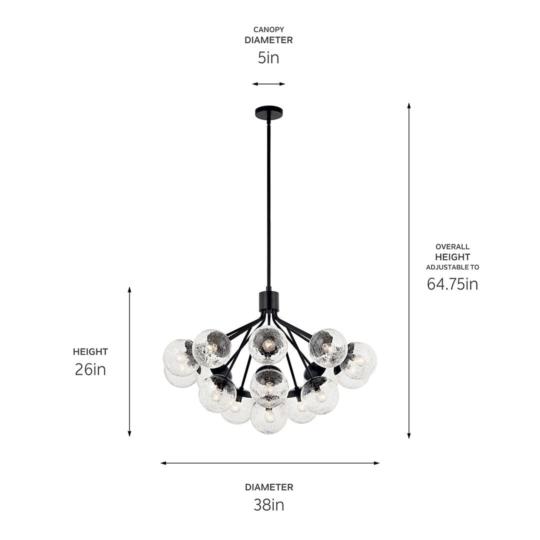 KICHLER-52702PNCLRKICHLER Silvarious 52702 38" 16-Light Chandelier