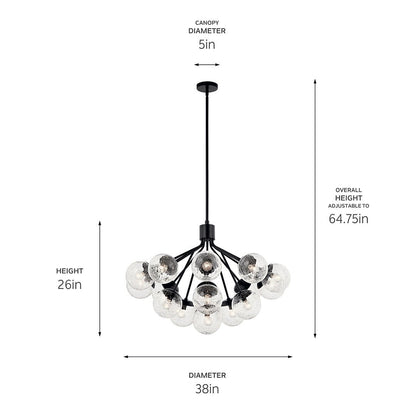 KICHLER-52702PNCLRKICHLER Silvarious 52702 38" 16-Light Chandelier