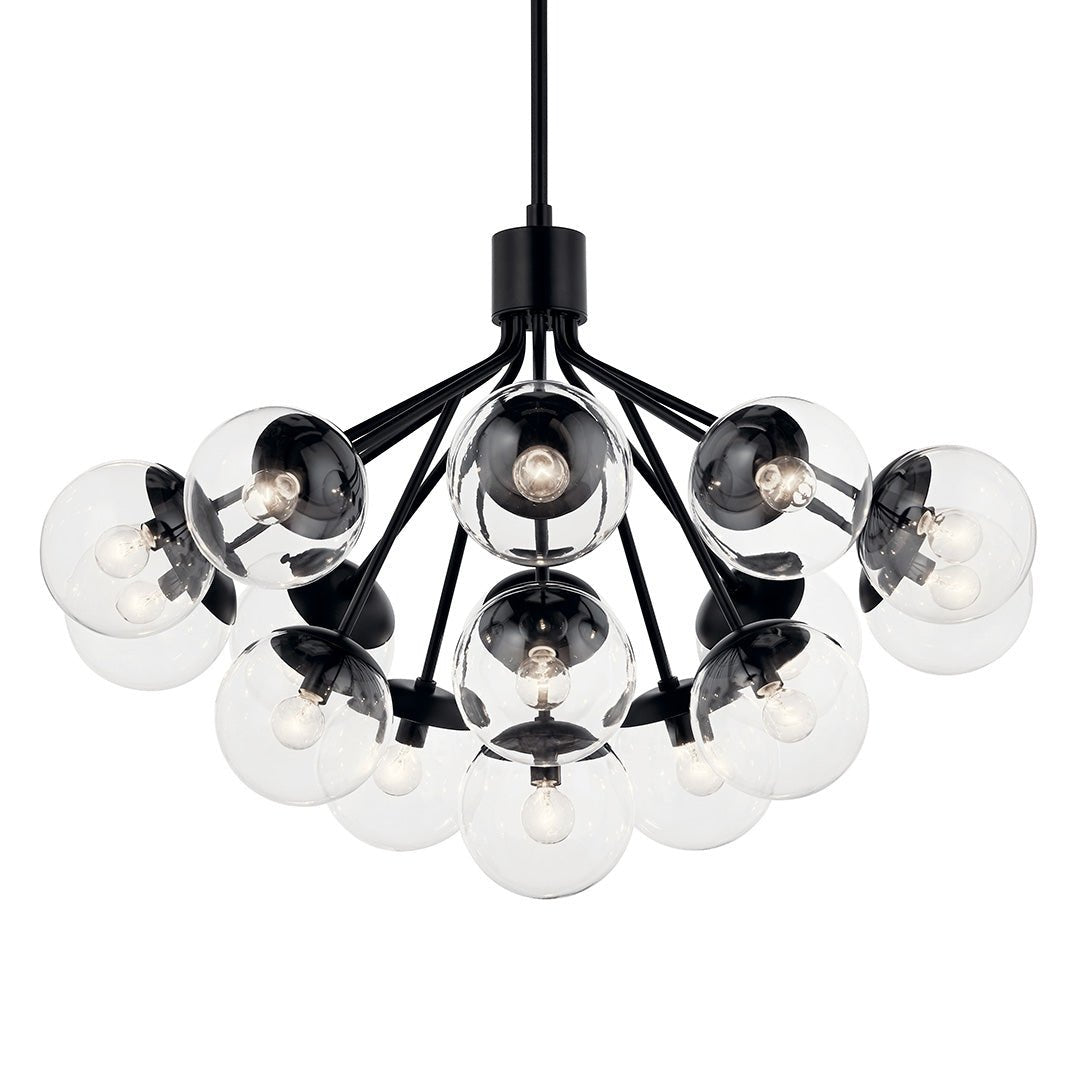 KICHLER-52702BKCLRKICHLER Silvarious 52702 38" 16-Light Chandelier