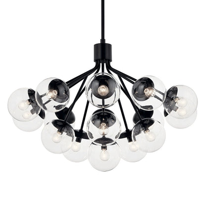 KICHLER-52702BKCLRKICHLER Silvarious 52702 38" 16-Light Chandelier