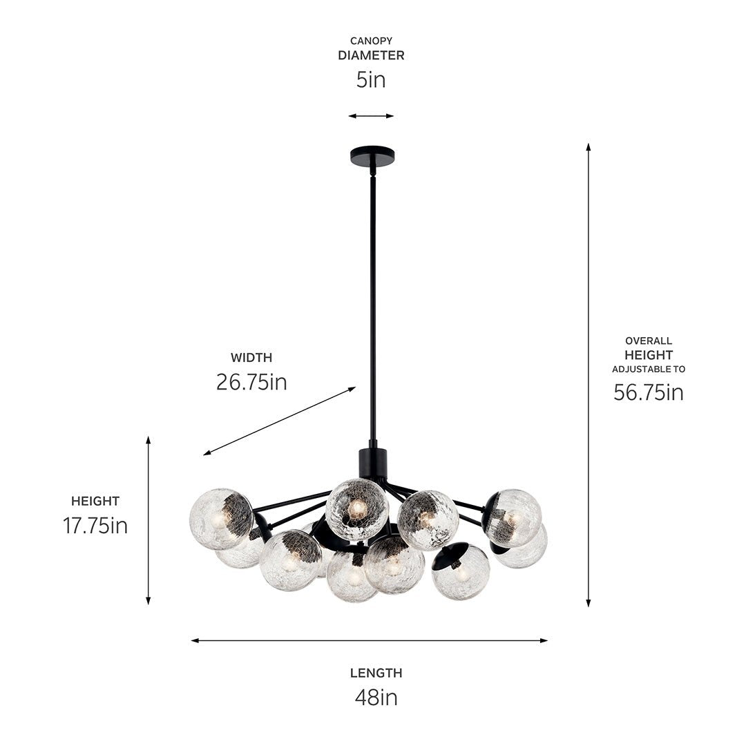 KICHLER-52703PNCLRKICHLER Silvarious 52703 26.75" 12-Light Chandelier
