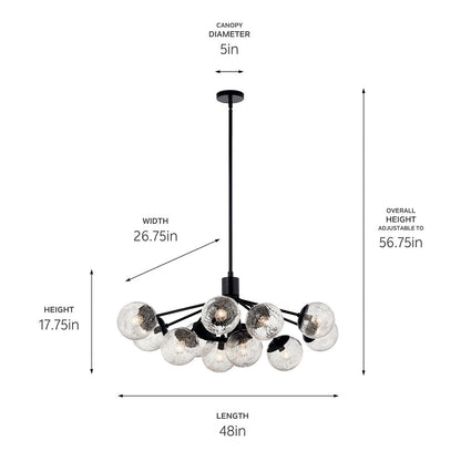 KICHLER-52703PNCLRKICHLER Silvarious 52703 26.75" 12-Light Chandelier