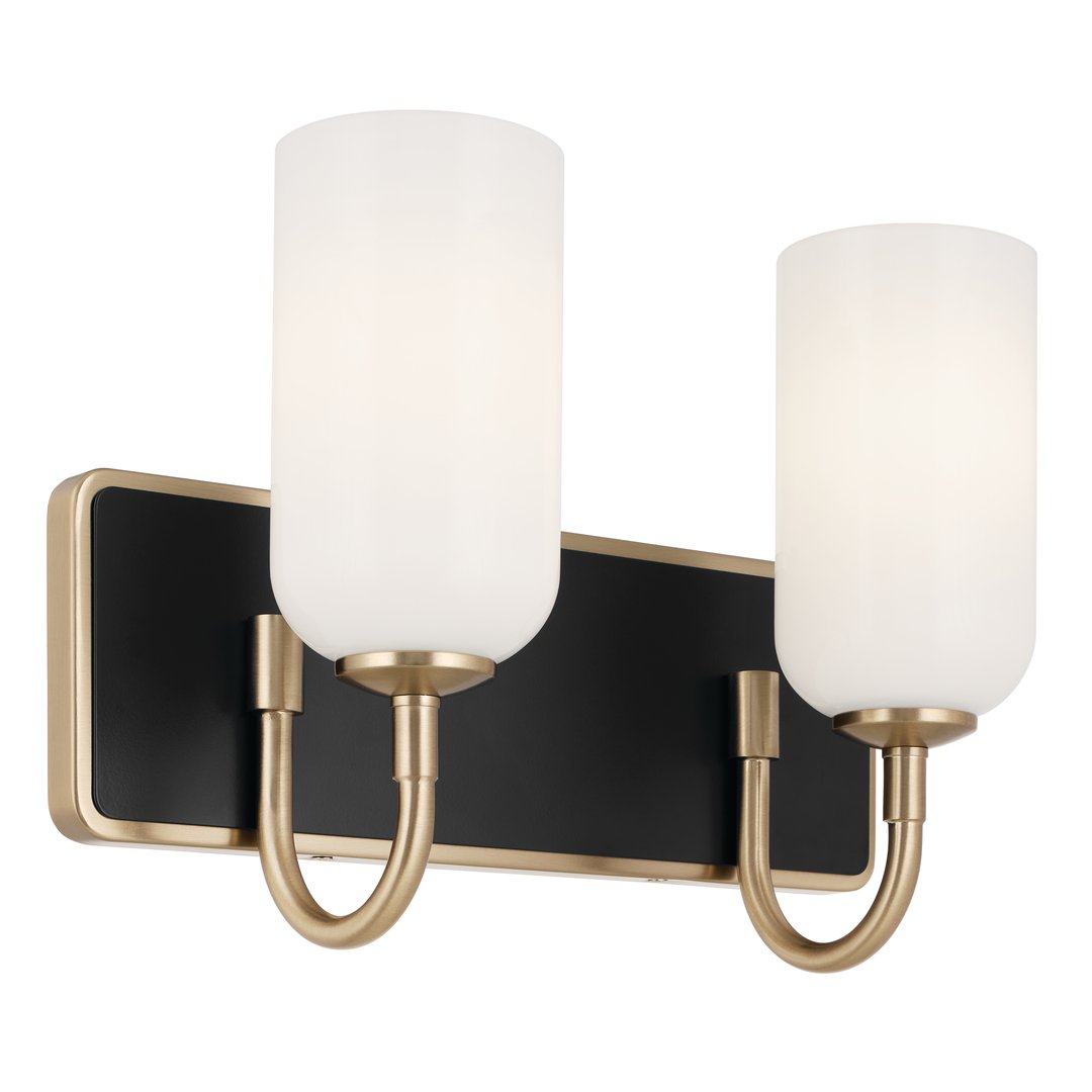 KICHLER-55162CPZKICHLER Solia 55162 2 Light Vanity with Frosted Glass