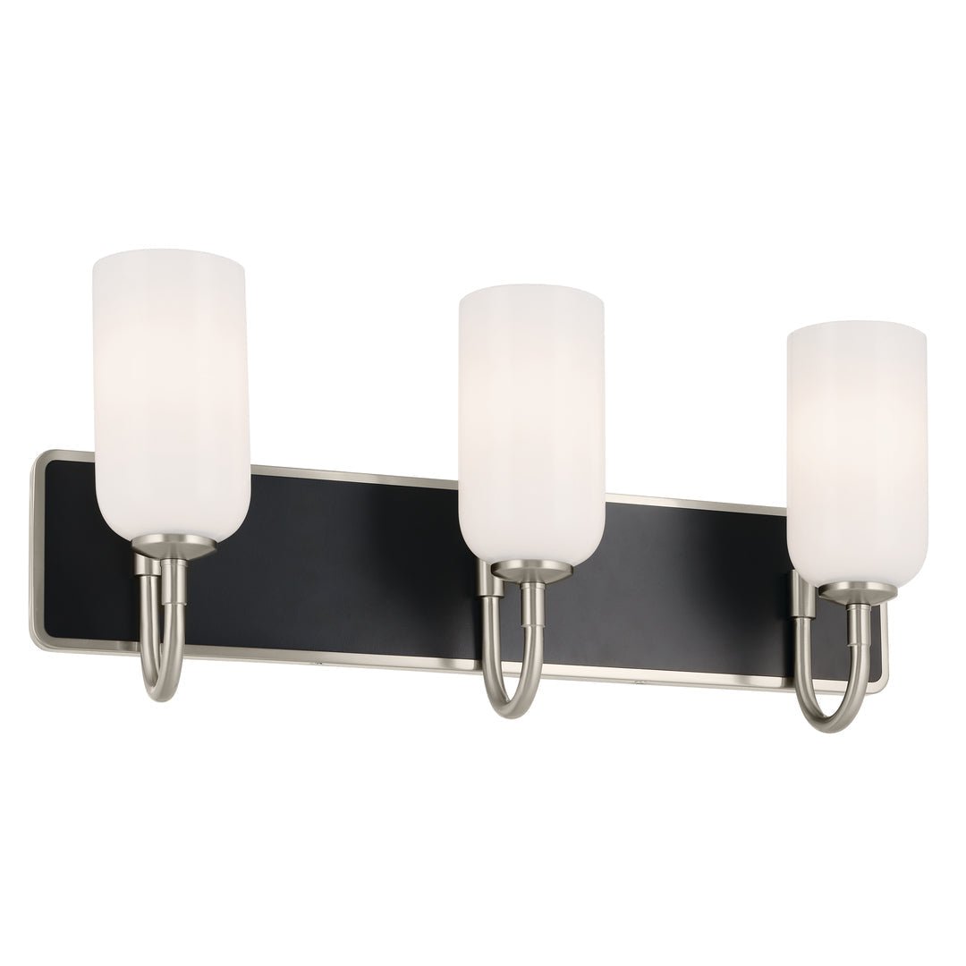 KICHLER-55163NIKICHLER Solia 55163 3 Light Vanity with Frosted Glass in Champagne Bronze with Black