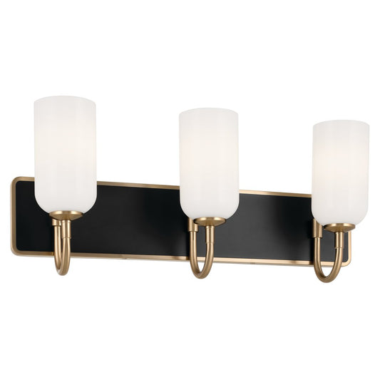KICHLER-55163CPZKICHLER Solia 55163 3 Light Vanity with Frosted Glass in Champagne Bronze with Black