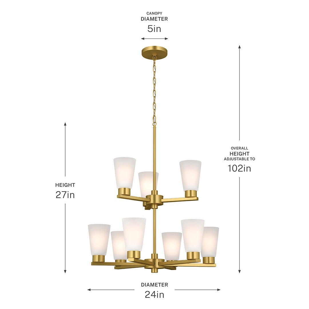 KICHLER-52438OZCLRKICHLER Stamos 52438 24" 9-Light Chandelier