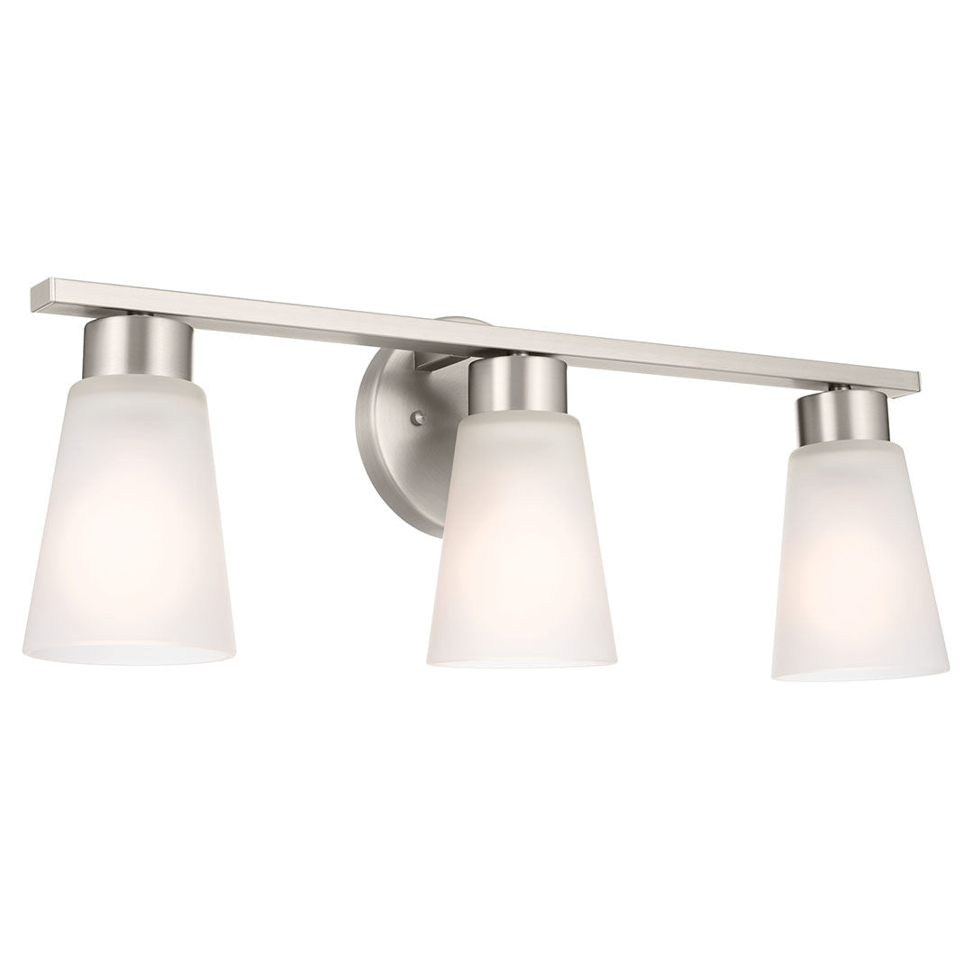 KICHLER-55121NIKICHLER Stamos 55121 3 Light Vanity Light with Frosted/Clear Glass