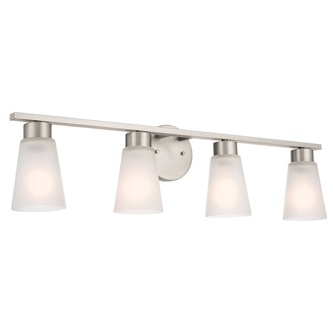 KICHLER-55122NIKICHLER Stamos 55122 4 Light Vanity Light with Frosted/Clear Glass
