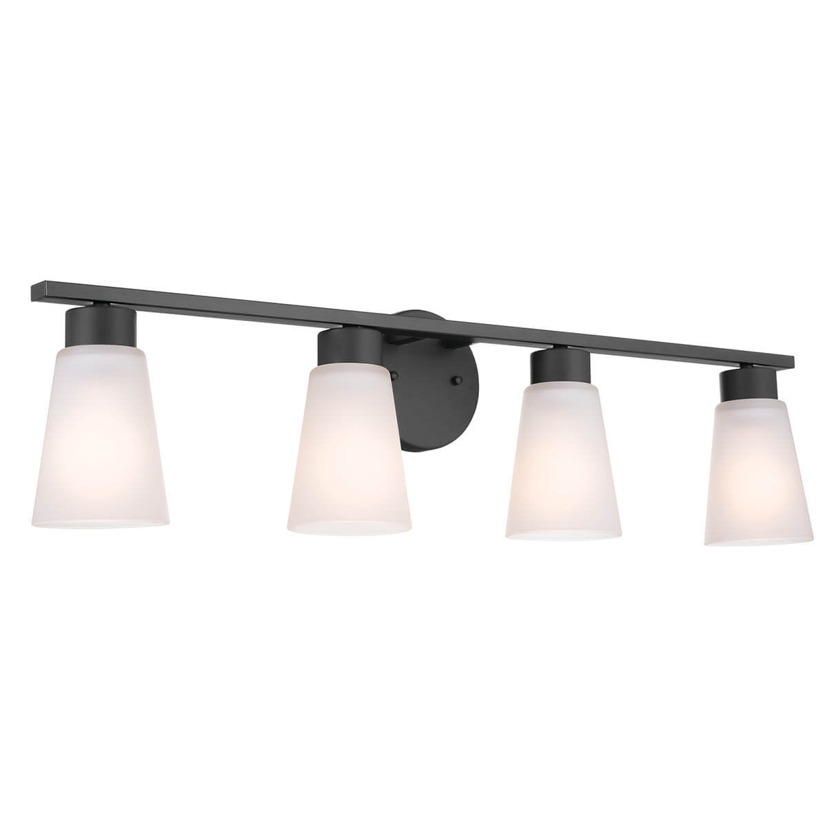 KICHLER-55122BKKICHLER Stamos 55122 4 Light Vanity Light with Frosted/Clear Glass
