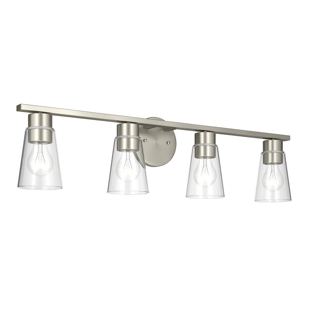 KICHLER-55122NICLRKICHLER Stamos 55122 4 Light Vanity Light with Frosted/Clear Glass