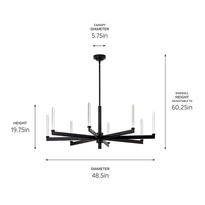 KICHLER-52668PNKICHLER Sycara 52668 39.9W LED 48.5" Chandelier 30K